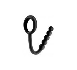 Fetish Fantasy Elite Ball Cinch With Anal Bead Silicone Black